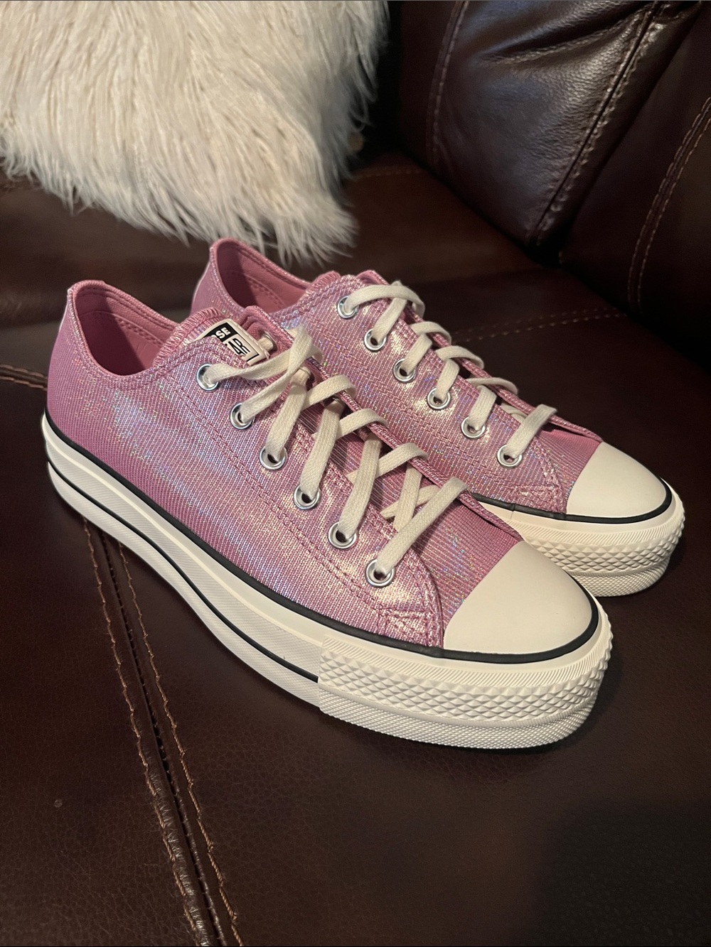 Converse Pink Low Top Canvas Sneakers